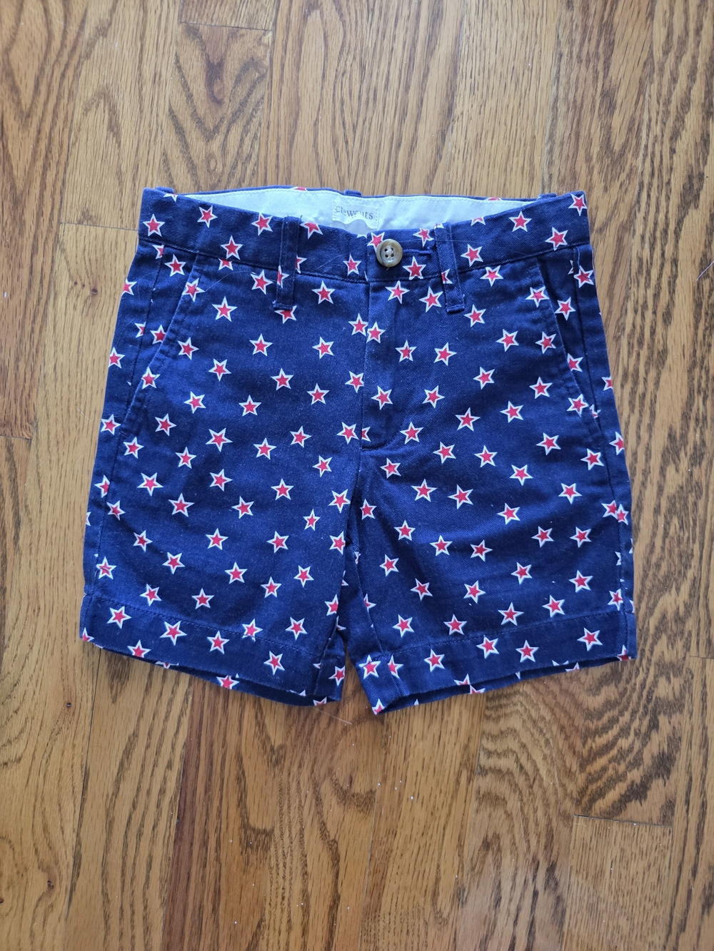 Crewcuts Navy Star-Print Shorts with Red & White Stars